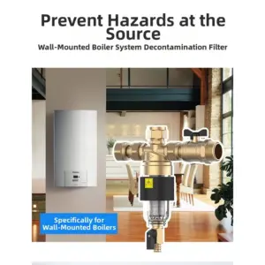 DN20 Magnetic Central Water Heater Filter For Boiler Dirt Filter Separator Boiler Magnetic Filter Fireplace Parts Heating Part