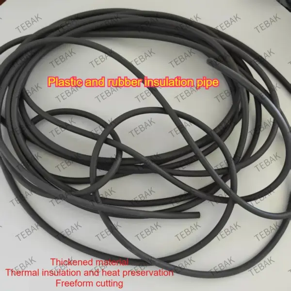EPDM Foam Tube Black Waterproof Rubber Sponge Seal Strip Round Foam Pipe Dia 3mm-30mm Insulation Sealing for Hardware Automotive