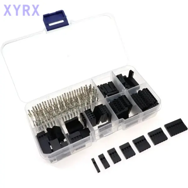 310pcs/A Set Dupont Wire Jumper Pin Header Connector Housing Kit Male Crimp Pins+Female Pin Connector Terminal Pitch With Box