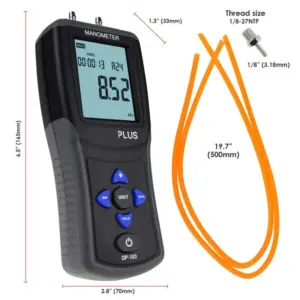 【Home-Tools!】Manometer Digital Electronic Handheld Differential Pressure Gauge Digital Pressure Difference Measure With Backlit