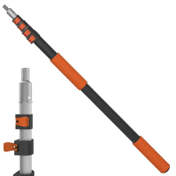 Telescoping Pole, 5-20FT Aluminum Extension Pole(26FT Reach), Multi-Purpose Paint Roller for Painting, Dusting and Cleaning