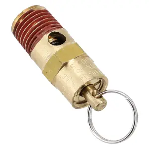 New 1/4" NPT 125 PSI Air Compressor Safety Relief Pressure Valve Tank OUT Off Brass Safety Valve Air Compressor Check Valve