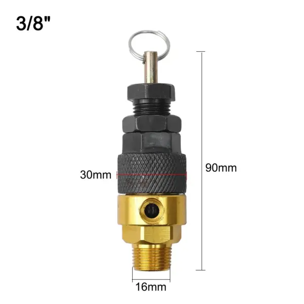 8KG Air Compressor Safety Release Relief Valve Connector Air Gas Pressure Relief Regulator 3/8" 1/2" Threaded Buckle