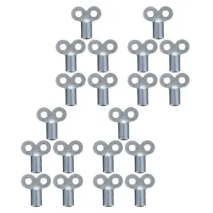 20Pcs Metal Radiator Heater Bleed Key Square Socket Plumbing Tool Compatible with All Standard Radiator Valves Release
