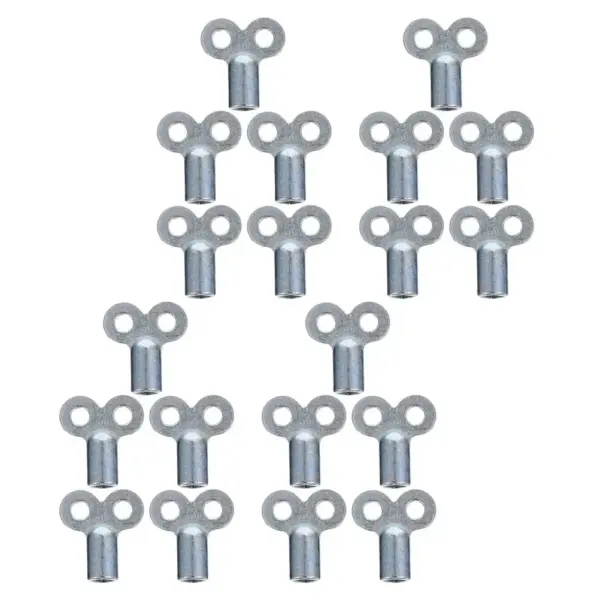 20Pcs Metal Radiator Heater Bleed Key Square Socket Plumbing Tool Compatible with All Standard Radiator Valves Release