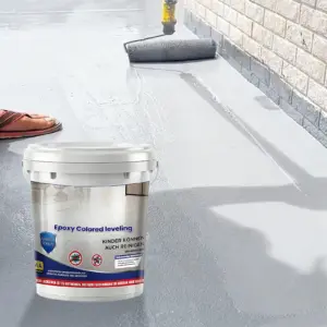 500ml Garage Floor Paint Quick Drying High-Gloss Self-Leveling Coating Epoxy Colored Sand Floor Paint For Indoor Outdoor Garage