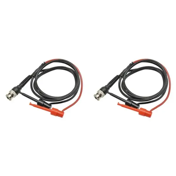 AFOURT-2X P1007 BNC Male Plug Q9 To Dual Hook Clip Oscilloscope Test Probe Cable Leads With Two Mini Probes 500V 5A Test Hook
