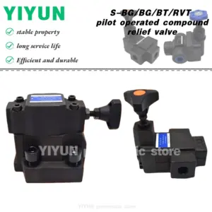 S-BG SBG BG BT-03,04,06,10-L-R-B-H,32-40 YIYUN pneumatic element pilot operated compound relief valve S-BG BT series