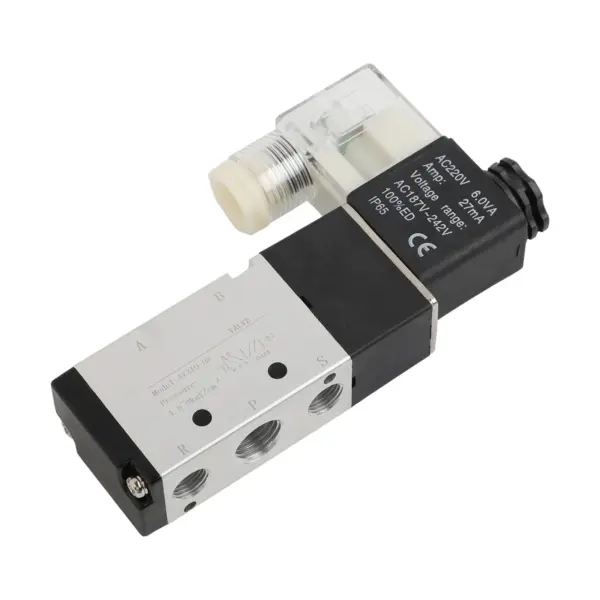 AC 220V 5 Way 2 Position Pneumatic Solenoid Valve 4V210-08 For 1/4" BSPT Air Systems 4V210-08 Solenoid Valve
