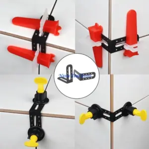 31GJ 25Pcs Tile Leveling System Clip DIY Tile Leveler Spacers Reusable Wedges Floor Wall Tiles Tool Accessories Easy to Use
