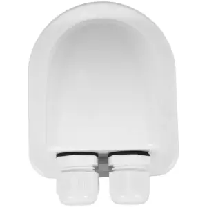 Dual Hole ABS Cable Entry Gland Double Holes Solar Car Entry Box Rv Roof Wire Connector Waterproof Solar Cable Box