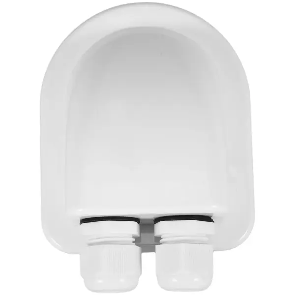 Dual Hole ABS Cable Entry Gland Double Holes Solar Car Entry Box Rv Roof Wire Connector Waterproof Solar Cable Box
