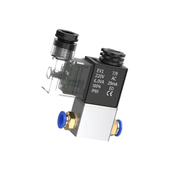 2V025-08 G1/4 NC Normally Closed Air Water Oil Solenoid Valve Coil Led 2 Port 2 Ways AC110V 220V 380V 12V 24V DC 2V025