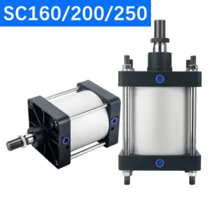 SC Standard Cylinder SC125/160/200/250/320 Big Bore Air Pneumatic Cylinder Piston Big Thrust 25-1000mm Stroke Double Acting