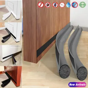 Door Draft Blocker Weather Stripping Self Adhesive Adjustable Doors Bottom Seal Dust and Noise Insulation Window Breeze Blocker