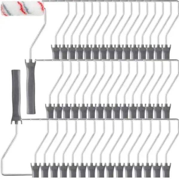 48 Pcs 4 Inch Mini Paint Roller Frame 12 Inch Long Paint Roller Handle Small Plastic Threaded Grip Handle for Extension Pole Use