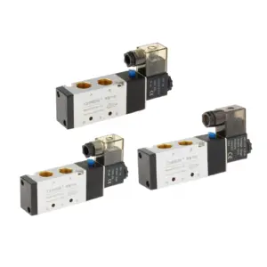 Pneumatic Solenoid Valve Assembly Spare Parts Easy to Install Replacement Aluminum Alloy Accessories Electric Solenoid Air Valve