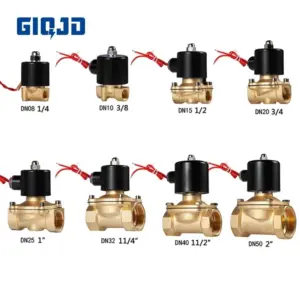 DN1/4",1/8",1/2",3/4",1",2", AC220V,DC12V 24V 220VElectric Solenoid Valve Pneumatic Valve for Water Oil Air