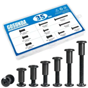 M6 Size Hex Socket Head Cap Screws Carbon Steel Corrosion Resistant Metric Hex Socket Screws Assortment Kit Inner Hexagon Bolts