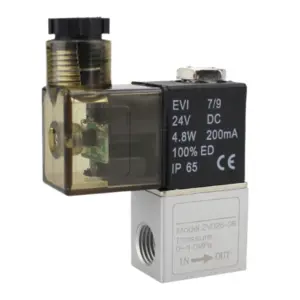 Air Solenoid Valves 2V025-08 2 Position 2 Port 1/4" Normally Closed Valv Pneumatic Solenoid Valve 12V 24V 110V 220V Volt
