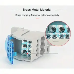 UKK 80A DIN Rail Distribution Box One in Multiple Out Power Universal Electric Wire Connector Junction Box Terminal Block