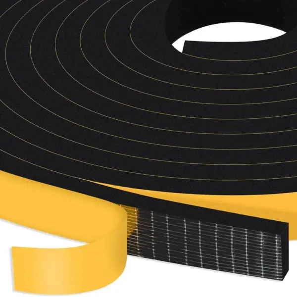 Weather Stripping Door Seal Strip, Strong Adhesive Doors and Windows Insulation Soundproof Weatherproof Foam Tape for Sliding Door, Front Door Frame, Window, Lightproof(1/2 In x 1/4 In x 13Ft)