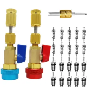 R134A Valve Core Quick Remover Installer High / Low Pressure Valve Core Remover Tool for Refrigerant Air Conditioner System