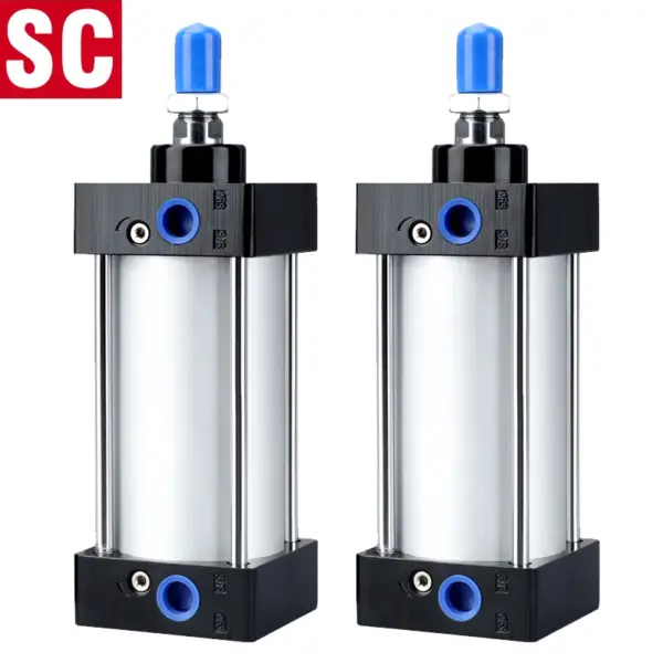 SC32/40/50/63mm Bore Standard Air Pneumatic Cylinders Piston Double Acting 25-1000mm Stroke Aluminum Alloy Actuator