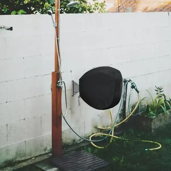 Retractable Wall Mounted Insulated Hose Cover Waterproof UV Resistant Cord Reel Cover Fabric Storing Cart Dust Accessory Lawn