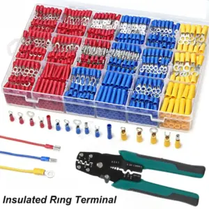 62/102/280/480PCS Wire Connector Kit Male Female Insulated Terminals Cold Crimp Terminals Assorted Crimp Terminals Spade