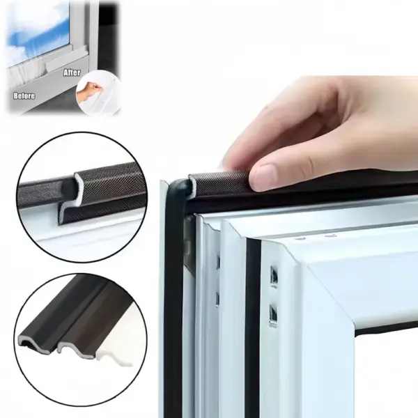 1pc 5mX22mm Soundproof  Window Sealing Strip for Casement Window Seal Acoustic Foam  Weather Stripping Door Seal Gap Filler