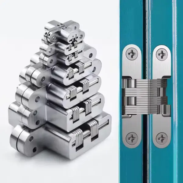 Heavy Duty Stainless Steel 180 Degree Concealed Barrel Hidden Gate Hinge for Wooden Box Invisible Built-In Foldable Door