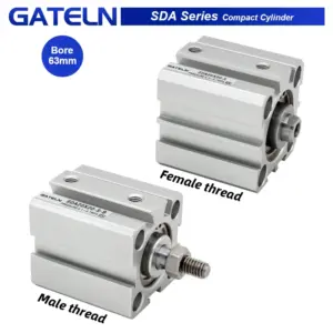 SDA63 air pneumatic cylinder double acting compact cylinder SDA63X10-B SDA63X5 SDA63X25S