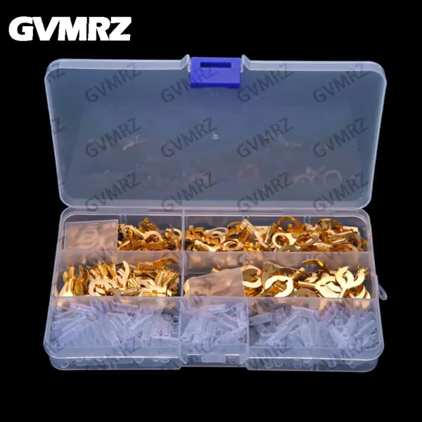 400PCS O/Y Terminal Block Pin Ring Lugs Eyes Copper Electrical Cable Connectors Non-insulated Wire Connector Tools