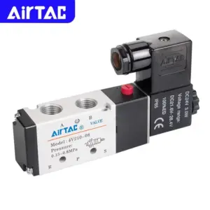 AIRTAC Original Pneumatic 5/2 Way Solenoid Valve 4V110-06 4V210-08 4V310-10 4V410-15 12V 24V 110V 220V Direction Control Valve