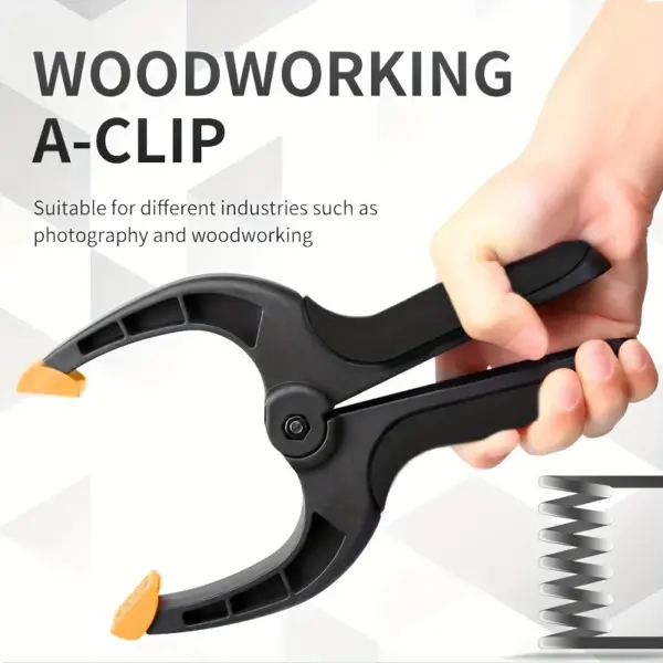 1pc  6/9 inch Plastic Nylon Adjustable Woodworking Clamps Wood Working Tools Spring Clip Carpentry Clamps Outillage Menuiserie