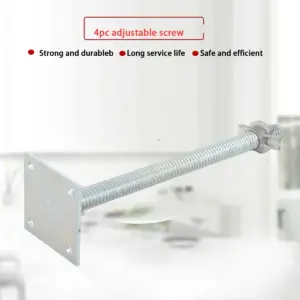 4pcs Adjustable Leveling Jack Screw Large Bearing Capacity Strong with Base Plate
