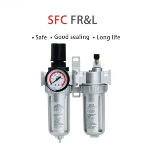 SFC-200 SFC-300 SFC-400 Compressor Air Filter Pressure Regulator Valve Trap Pneumatic Oil Water Separator Pump Manual Drainage