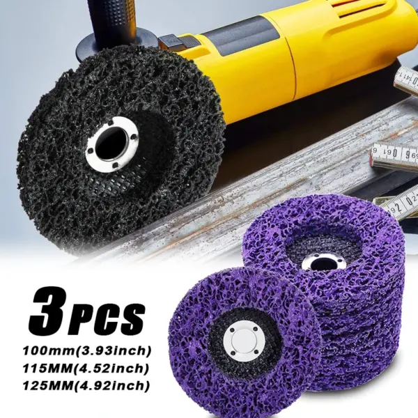 3pcs Diamond Grinding Wheel Flip Disc Grinding Tools Rust Removal Polishing Wheel Angle Grinder Accessories 100/115/125mm