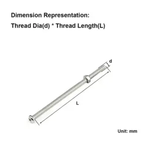 Extra Long 304 Stainless Steel Screw Round Head Bolt Nut Set Cross Groove M2M3M4M5M6