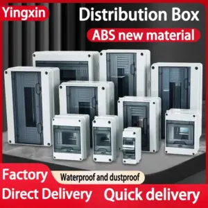 IP65 Mcb Breaker Box Distribution Protection Box ABS Power Supply Electronic Din Rail Enclosure for Circuit Breaker on The Wall