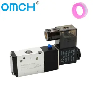 3V210-08 Pneumatic Solenoid Valve 3 Way 2 Position Air Directional Control DC12V DC24V AC110V AC220V