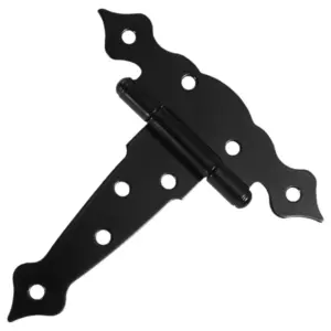 Heavy Duty Black Decorative T Hinge Metal Strap Barn Door Hinges Classic T Shaped Wooden Shed Gate Hardware Barn Gate Hardware