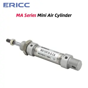 MA16 20 25 32 40 Double Acting Stainless Steel MA Mini Pneumatic Cylinder10 25 200 250 300mm Stroke Air Pressure Cylinder