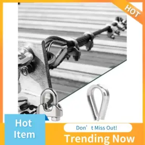 Hanger 1/4 Inch M6 Wire Rope Cable Clamp Thimble Cable Clamp Kit For 1/4 Inch Wire Rope Cable Thimble Rigging,12 Set Easy To Use