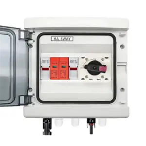 FAST-Solar Photovoltaic PV Combiner Box With Protection 1 Input 1 Out DC 1000V 15A Fuse MCB SPD Waterproof Box
