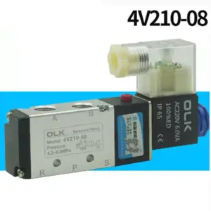 Pneumatic solenoid valve 5/2 Port Control Solenoid Valve 4V110-06 4V210-08 4V310-10 4V410-15 3V AC220V  DC24V Actuator Valve