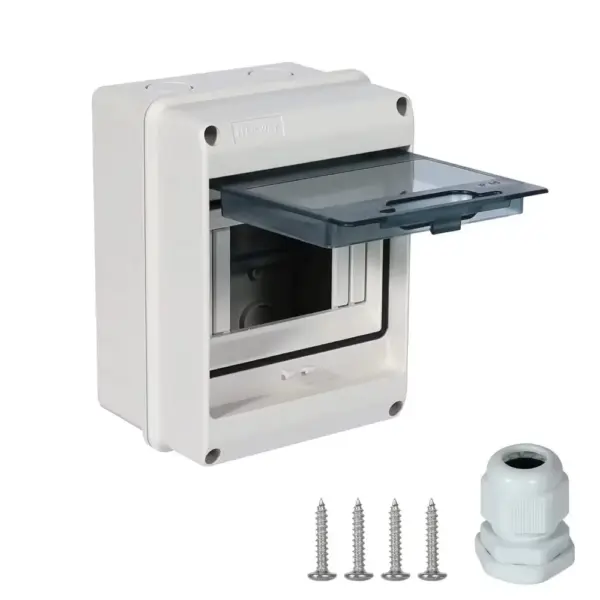 New 5/8WAY Distribution Box HT Series Junction Box Plastic IP65 Waterproof Fuse Boxes with Terminal DIN Rail for Outdoor Garden