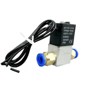 2 Way Normally Closed Pneumatic Solenoid Valve With quick connector 12V 24V 110V 220V 1/4" Pneumatic Valves For CNC Air Gas Hot