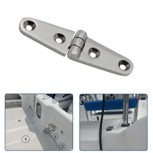 2 Pieces 316 Stainless Steel Marine Strap Hinge With 4 Holes 100mm Heavy Duty Mirror Polish Boat Yacht Hardware Strap Hinges